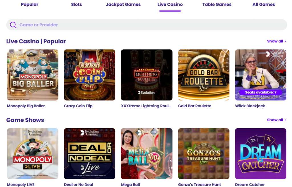 wildz casino games portfolio