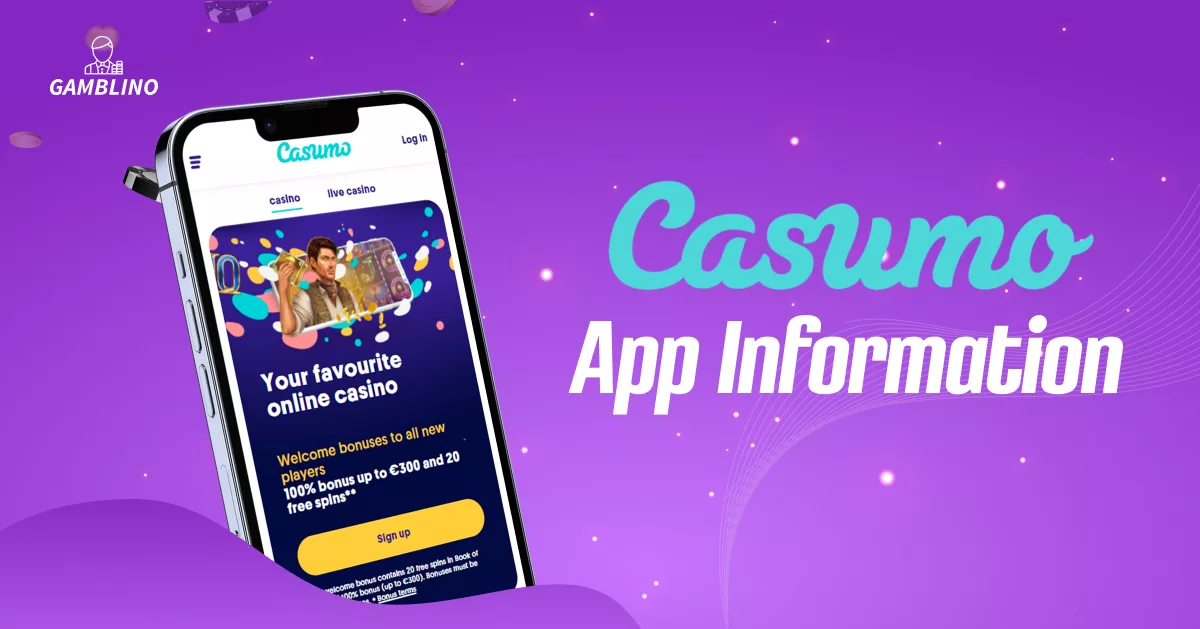 Casumos website inside an iphone behind a wavy shape
