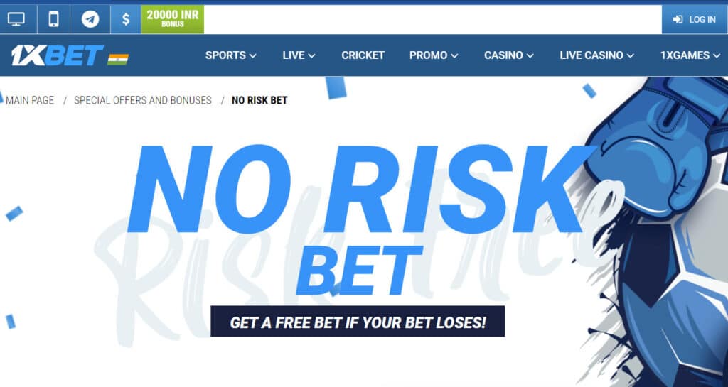 1xbet and their no risk bet offer