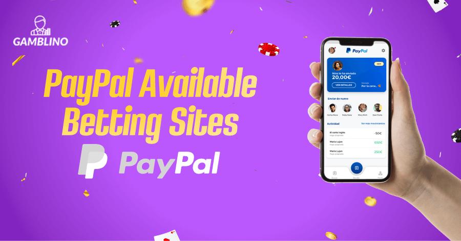 banner showing the top available betting sites that offers paypal