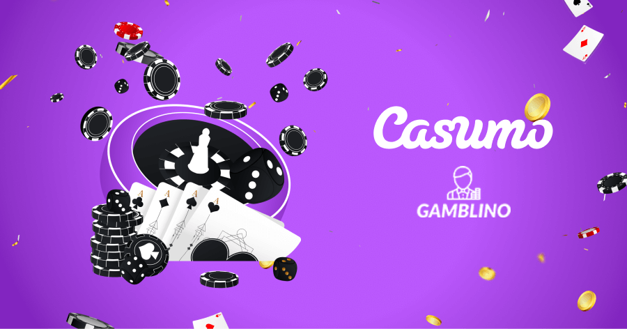 logo of casumo and different casino games