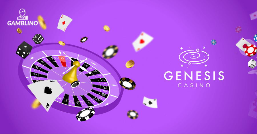 genesis online casino logo next to roulette and other casino games