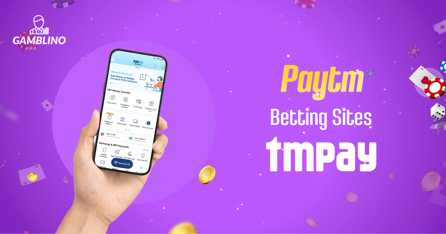 phone showing the app from the payment method paytm and the top betting sites