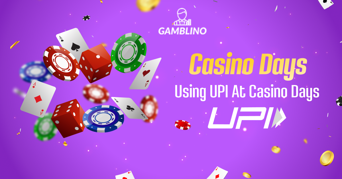 Using UPI at Casino Days as a payment method