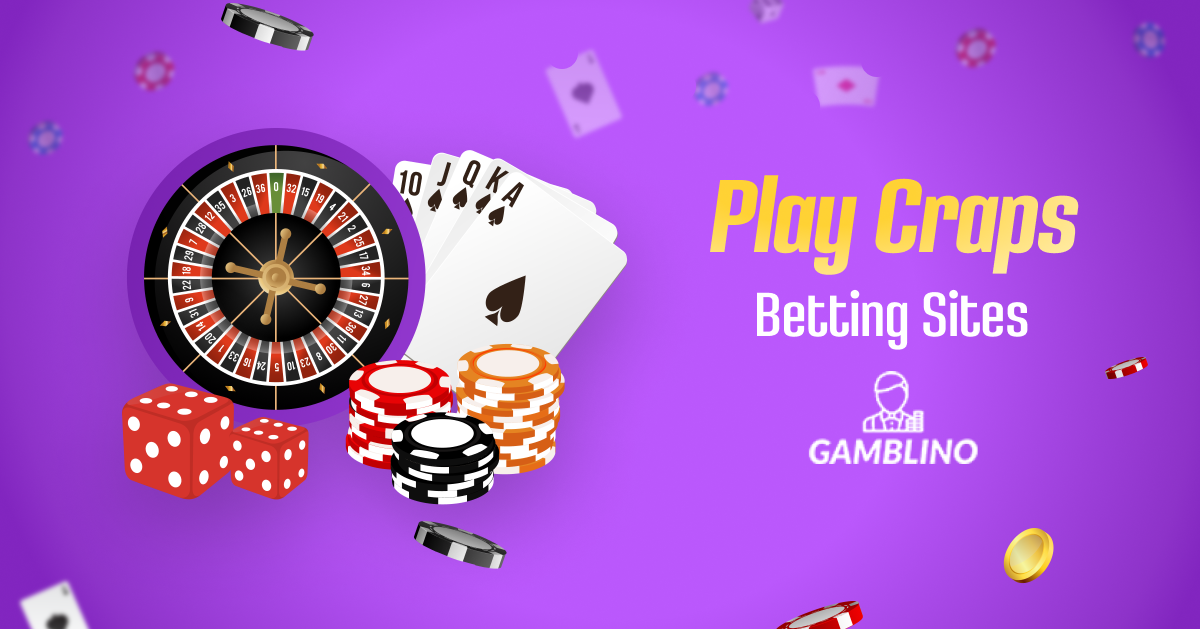 banner showing casino games and text with play craps betting sites