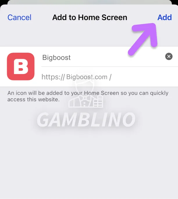 Add Big Boost  to IOS home screen