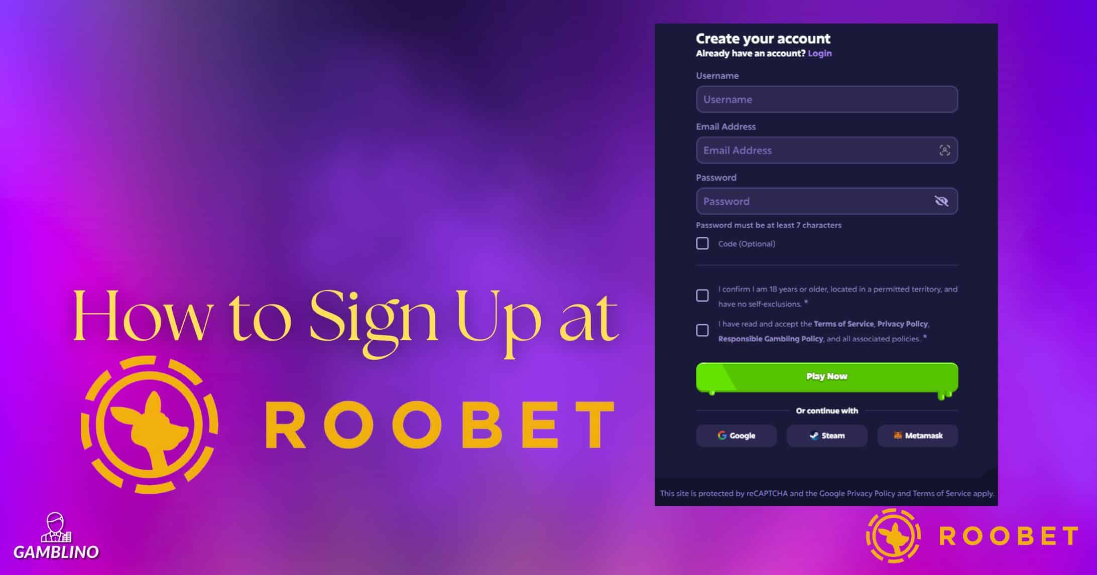 roobet how to sign up