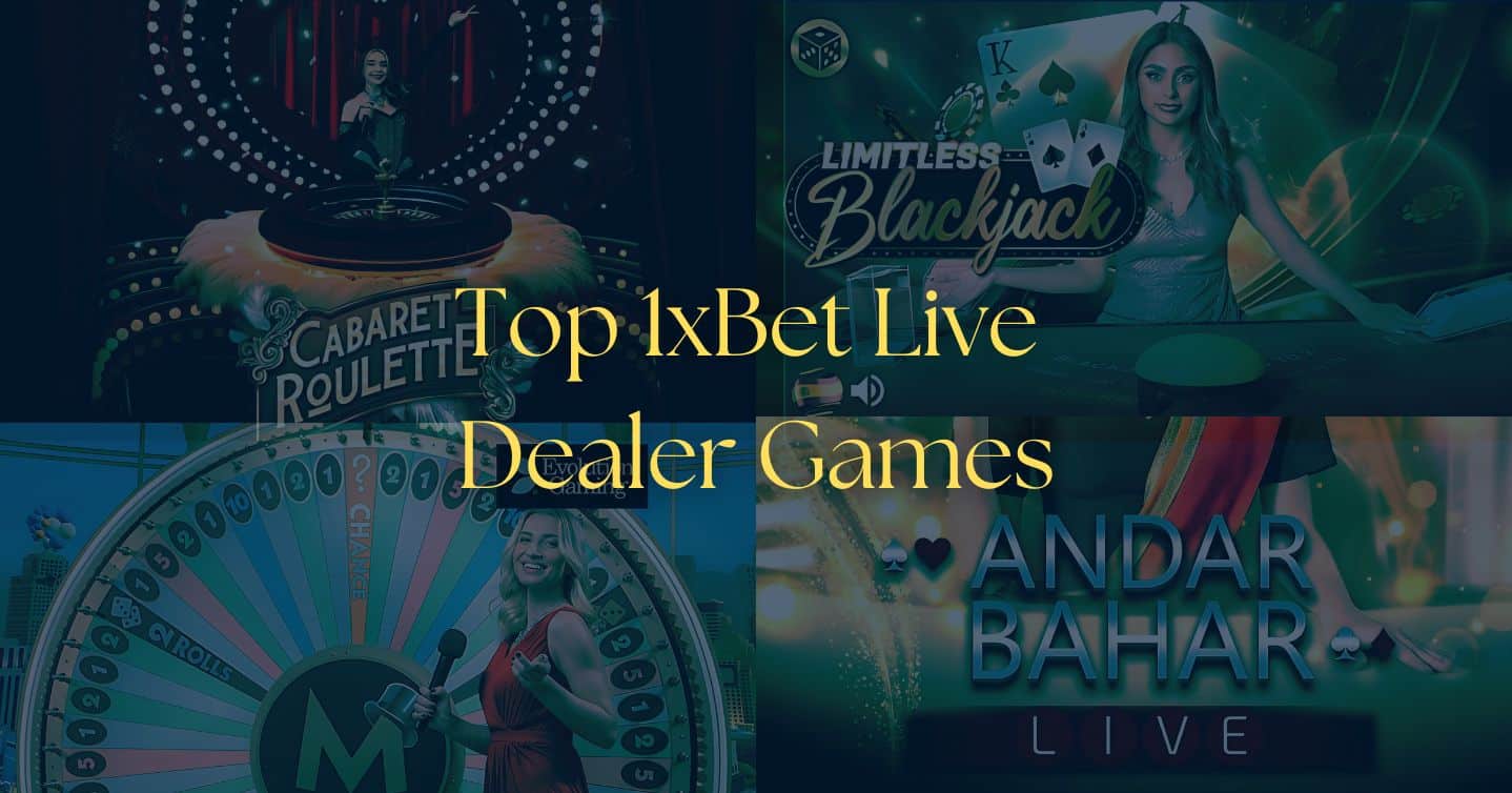 top 1xbet live dealer games banner