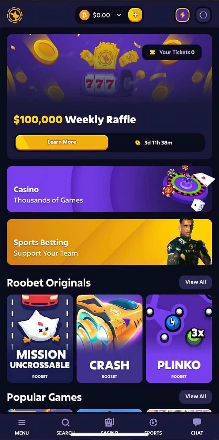 step 1 withdraw roobet