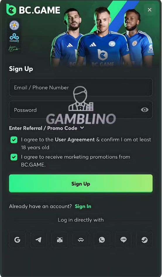 step 6 sign up bc game