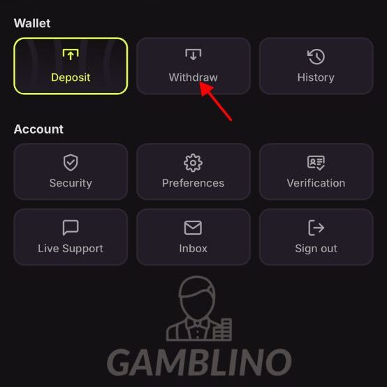 step 1 how to withdraw cloudbet