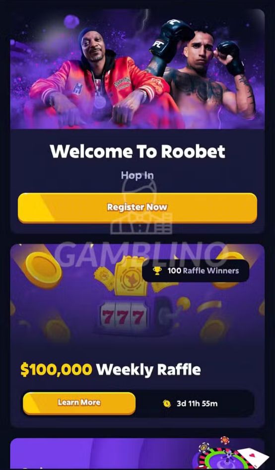 step 1 sign up roobet