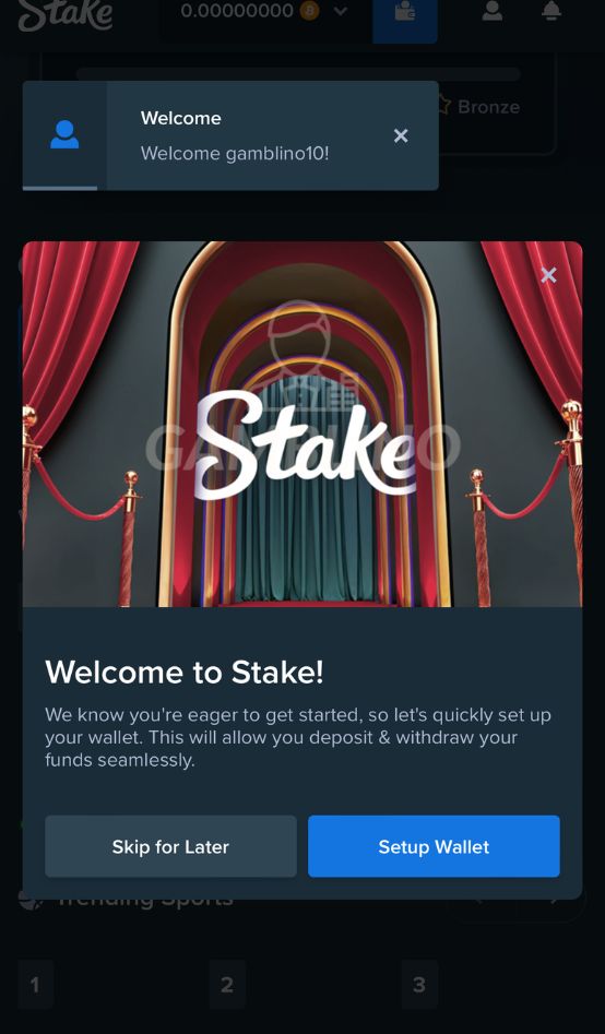 step 6 sign up stake