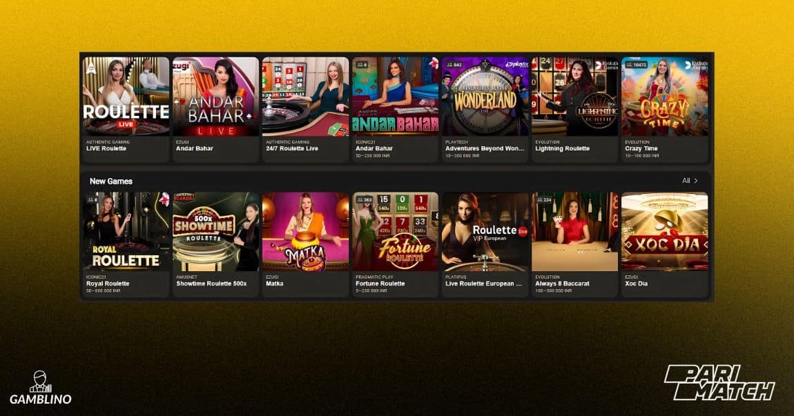 parimatch live casino