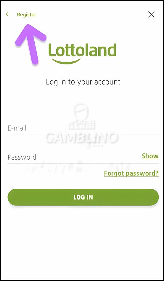 create account lottoland step 2