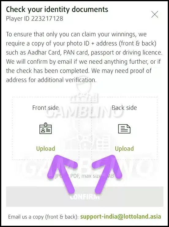 lottoland account verification step 4